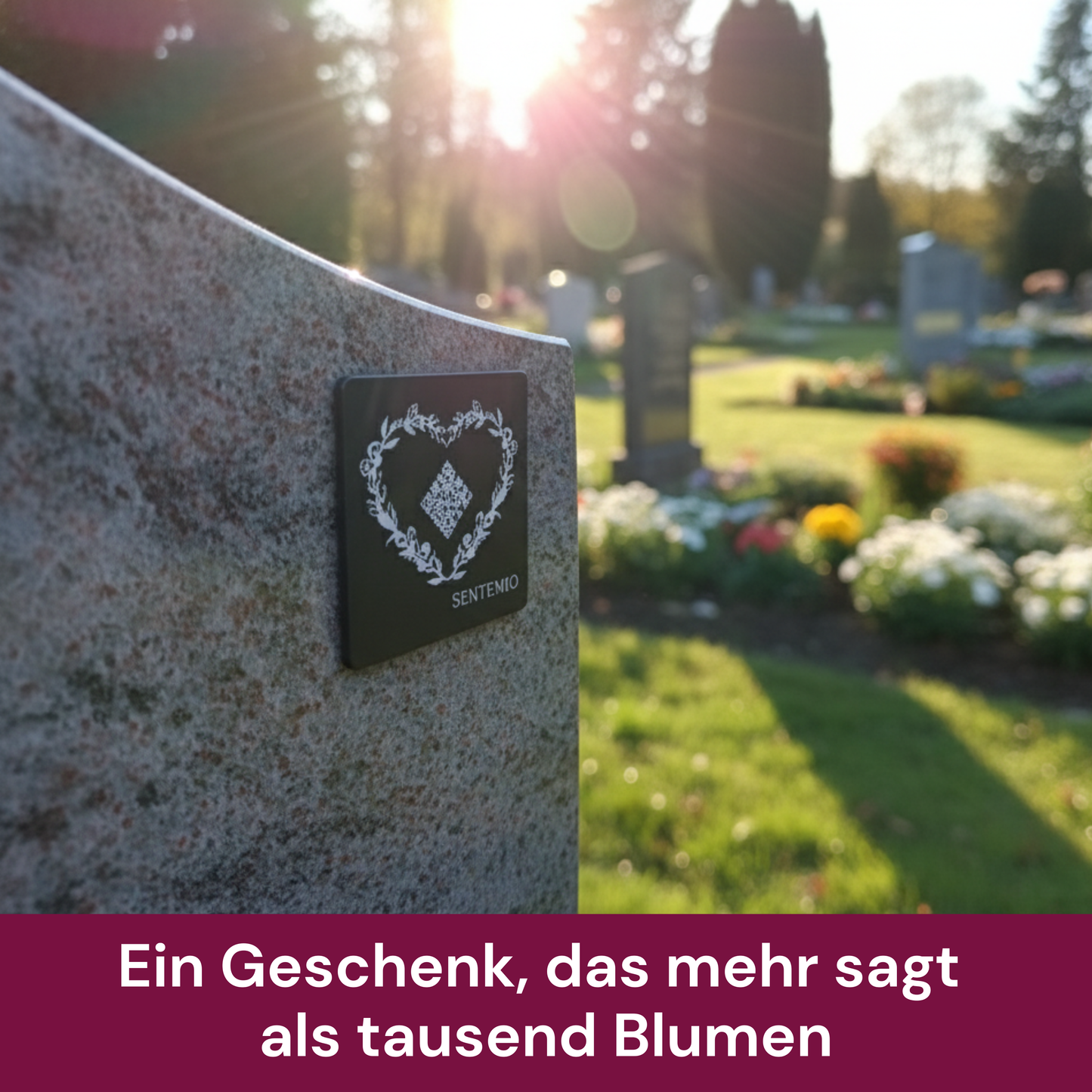 Grabstein QR-Code mit digitaler Gedenkseite