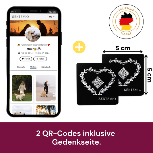 Haustier QR-Code mit digitaler Gedenkseite