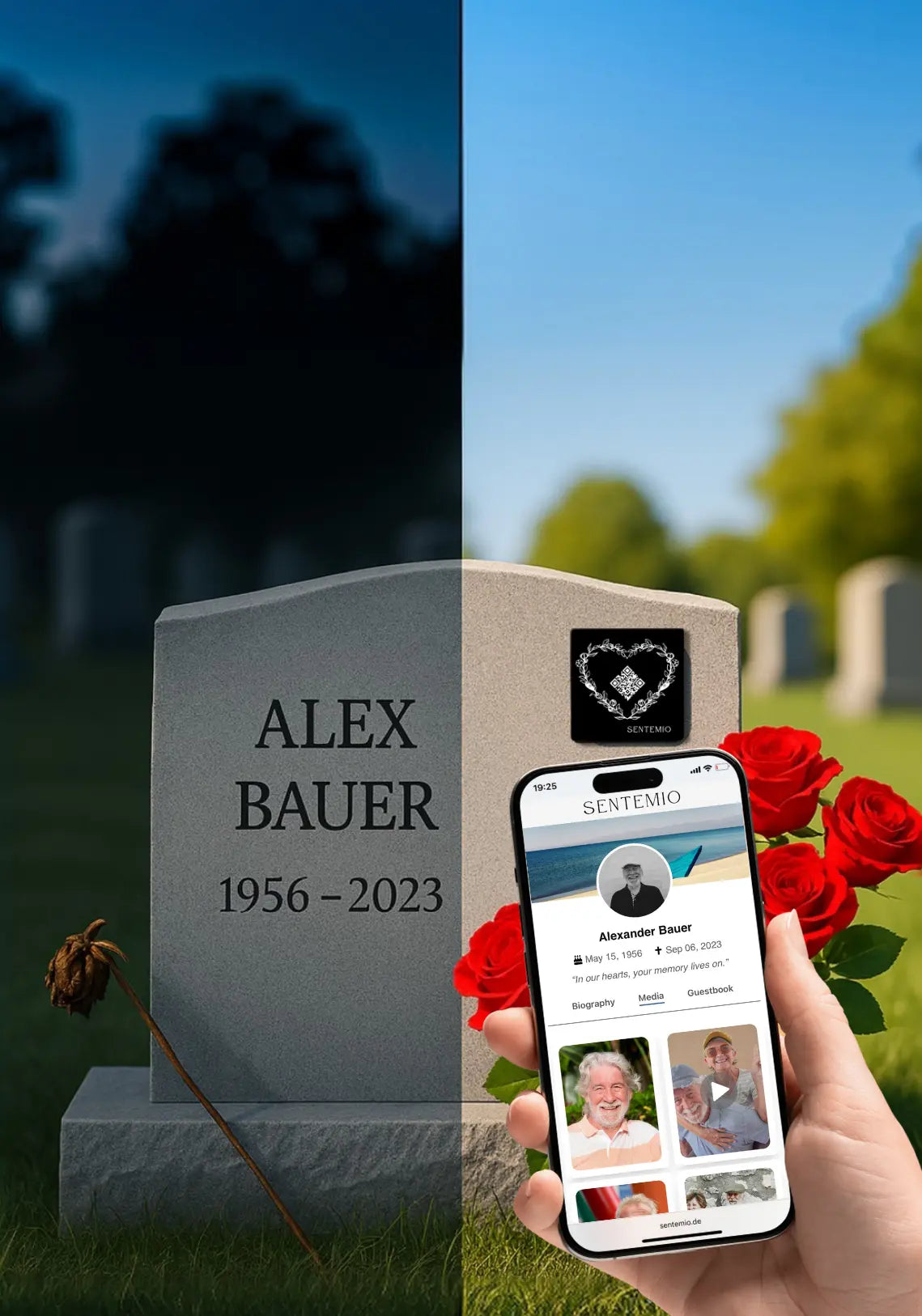 Headstone QR code hero image