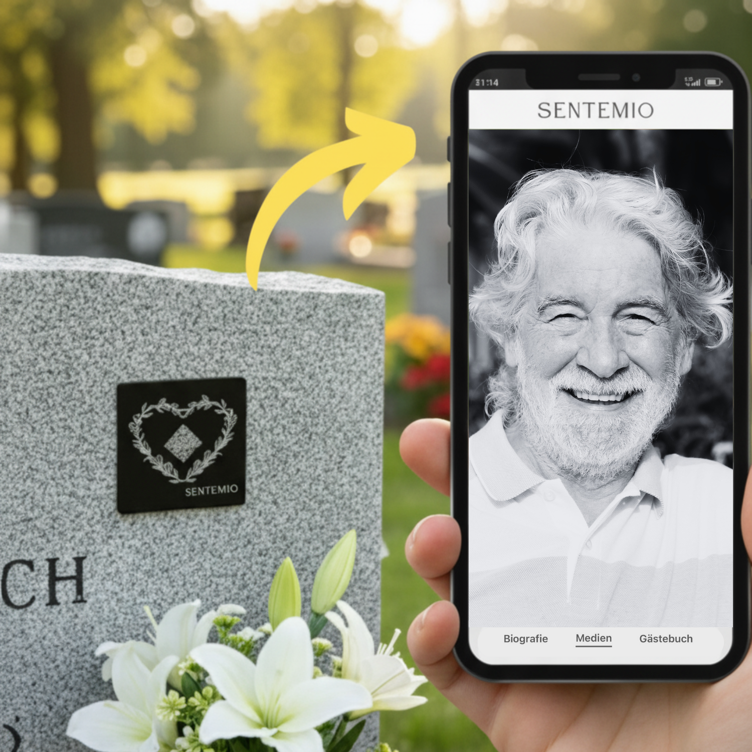 QR-Code für Grabstein