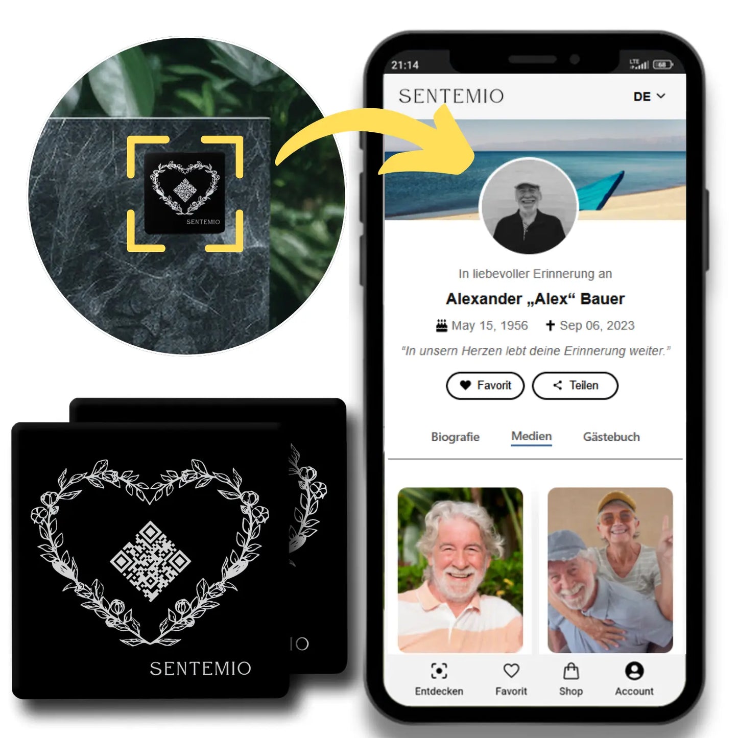 QR-Code für Grabstein – digitales Andenken