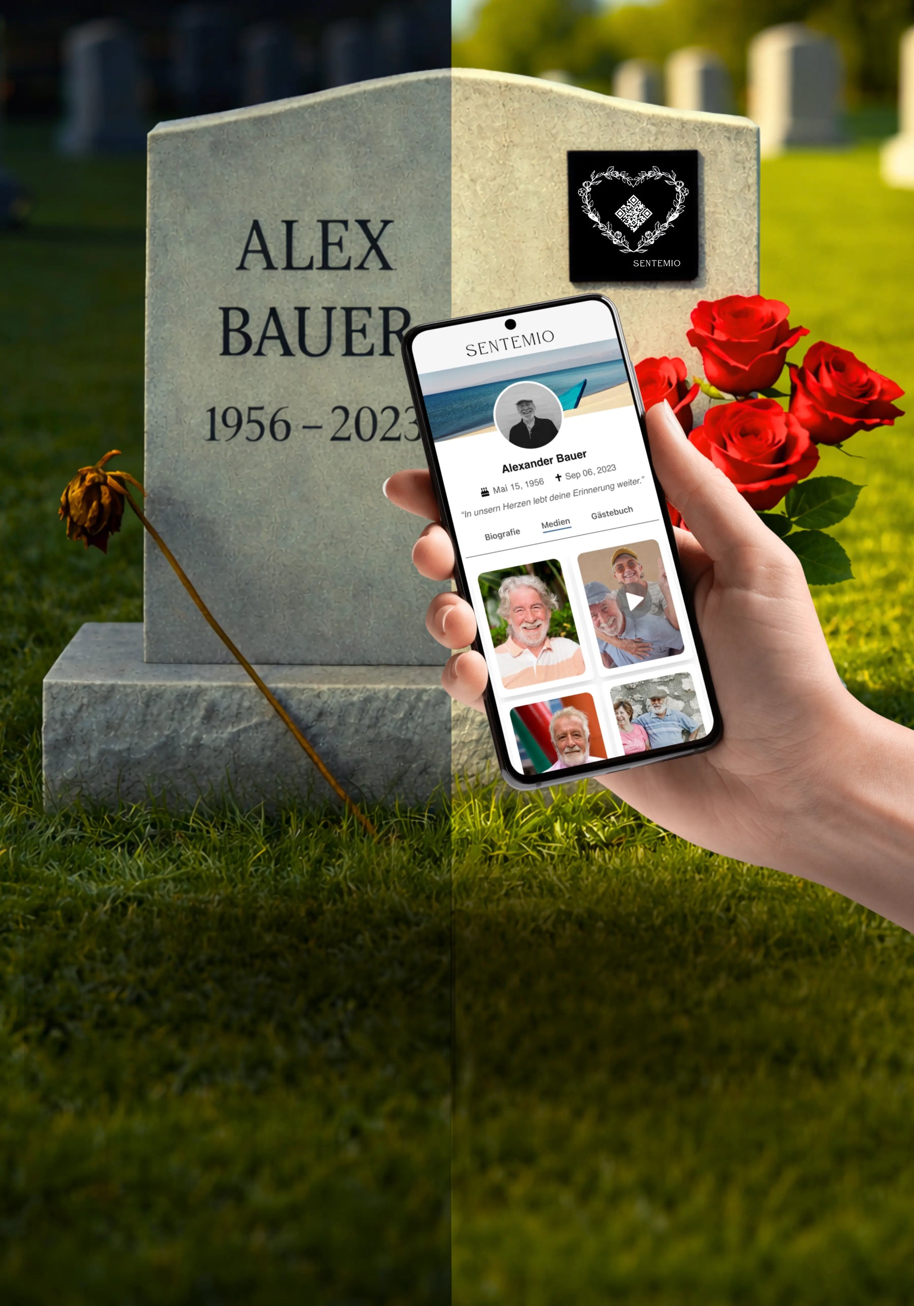 QR-Code Grabstein Hero Bild